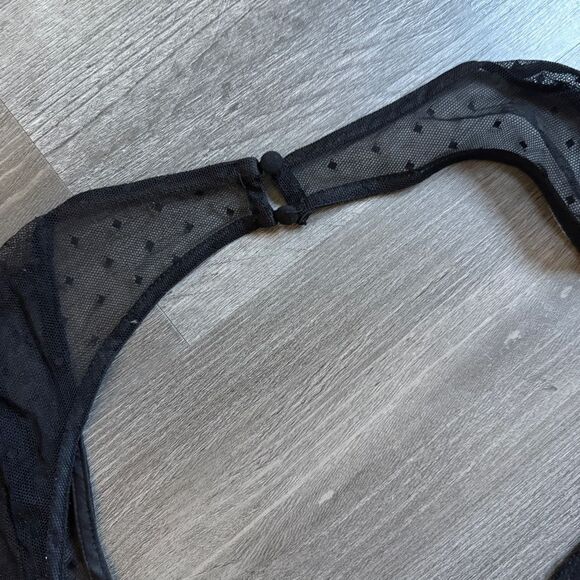 BARDOT Lingerie Black Lace Bodysuit Mesh Teddy US Large 10 - Picture 9 of 14